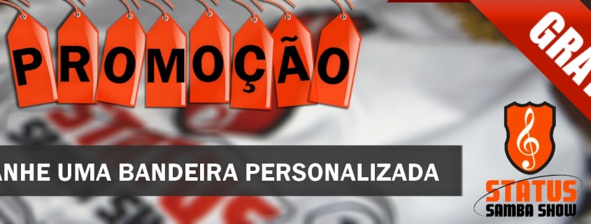 Promoção bandeira personalizada gratis