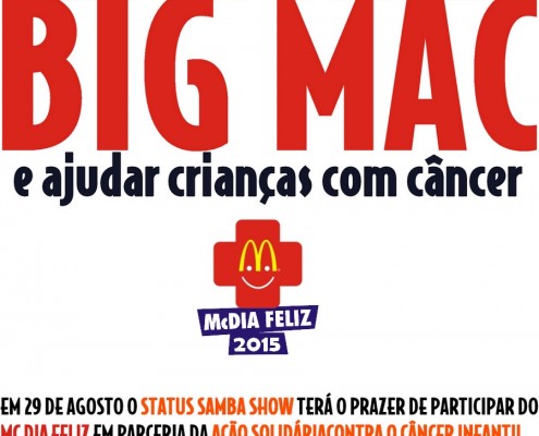 29 de Agosto dia de Comer Big Mac e ajudar Crianças com Cancer
